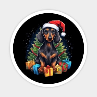 Dachshund Christmas Magnet